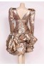 Gold Puffball Party Dress