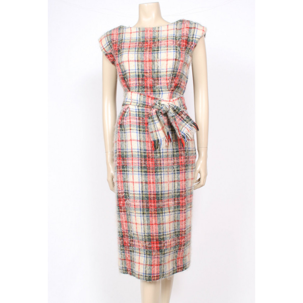 tartan wiggle dress