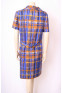 Printed Plaid 70's Dress