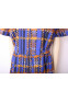 Printed Plaid 70's Dress