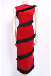 Early 60's Red Velvet Dress
