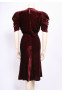 Claret Red 1930's Velvet Dress