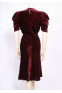 Claret Red 1930's Velvet Dress