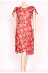 1920's Red Cotton Day Dress