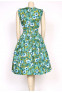 Green floral 50's dress