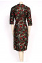 1950's abstract rose wiggle dress